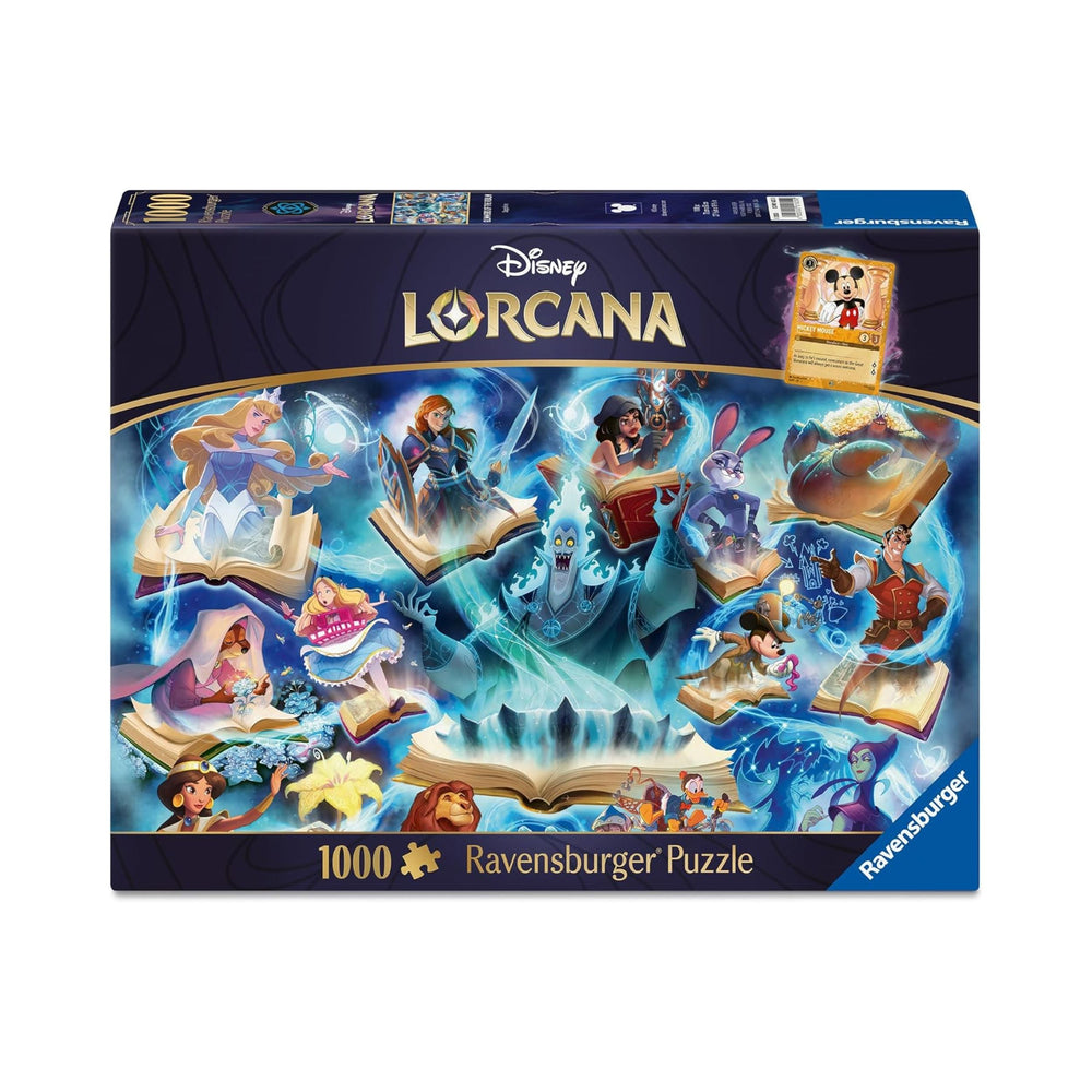 Disney Lorcana TCG Glimmers Realm Puzzle Sapphire, Ravensburger 1000 Piece Puzzle, Disney Lorcana Art Puzzle for Adults, Disney Puzzle 1000 Pieces Collectible Jigsaw