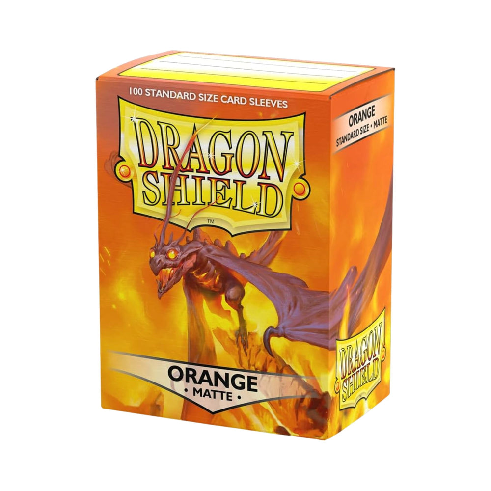 Dragon Shield Card Sleeves Orange Matte Standard Size Trading Card Protectors, 100ct