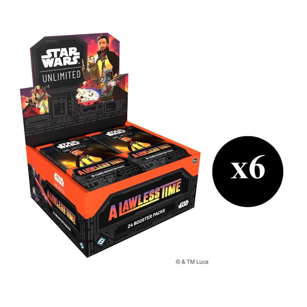 Star Wars A Lawless Time Sealed Booster Box Bundle - 6x Fantasy Flight Games Star Wars Unlimited TCG Booster Boxes for Collectible Trading Cards & Deck Building