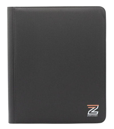 Zion Cases Diamond Texture Toploader Binder Black- 9-Pocket Premium Trading Card Album, Holds 252 Toploaders, Zippered, Acid-Free, Archival Safe