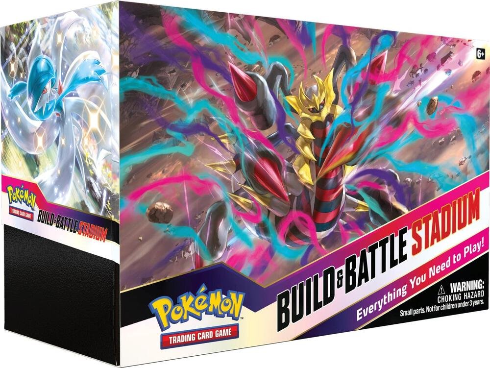Pokémon TCG Sword & Shield—Lost Origin Build & Battle Stadium Box – Booster Packs & Battle Deck Accessories