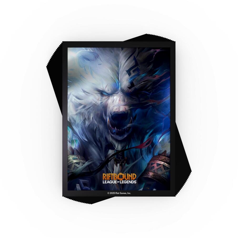 Riftbound League of Legends Volibear Card Sleeves Pack of 100 Gloss Finish Standard Size