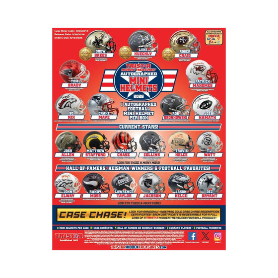 2026 Hidden Treasures Autographed Mini Helmets
