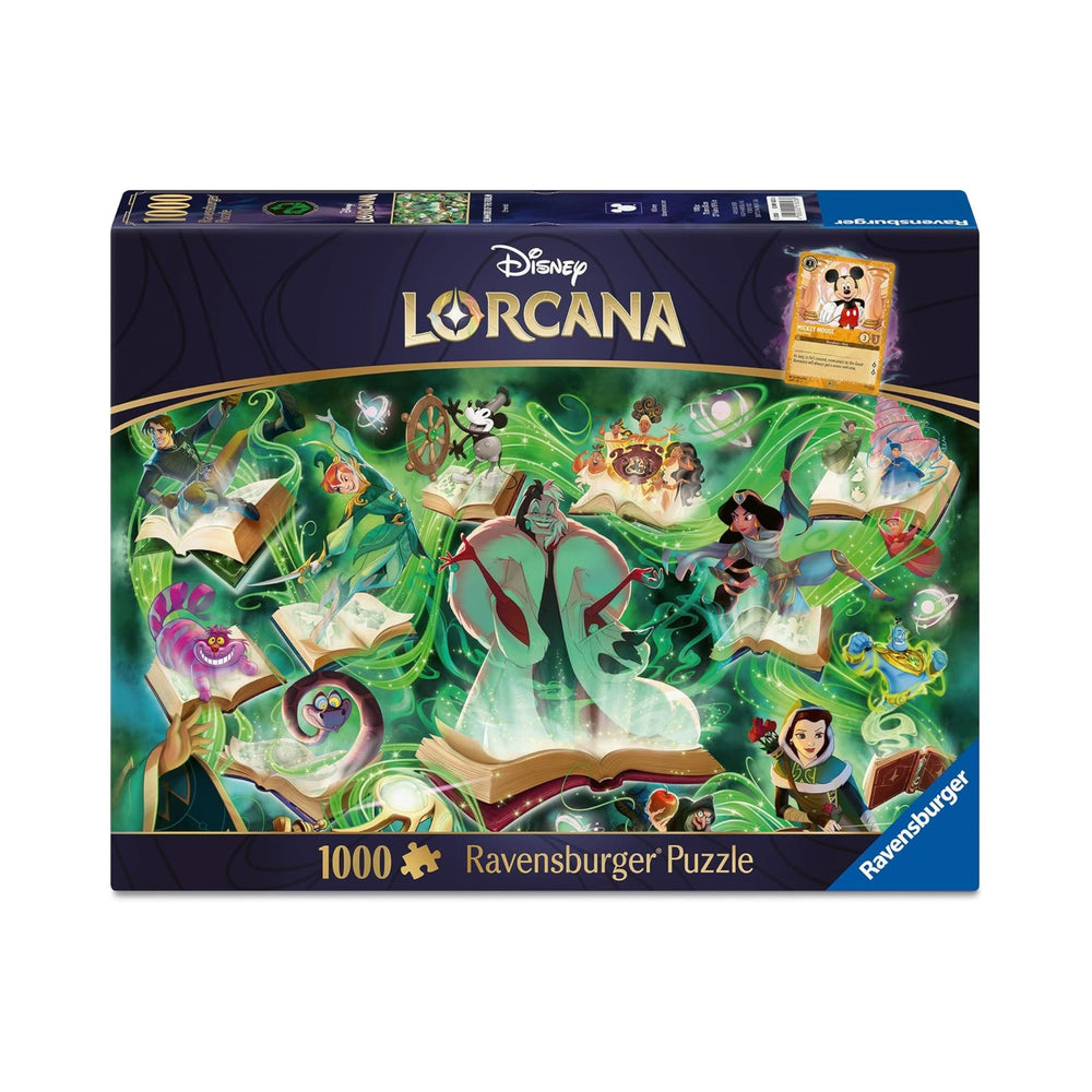 Disney Lorcana TCG Glimmers of the Realm Emerald 1000 Piece Puzzle by Ravensburger | Disney Lorcana Jigsaw Puzzle | Ravensburger Disney Puzzle for Adults | Premium Disney Collector Puzzle