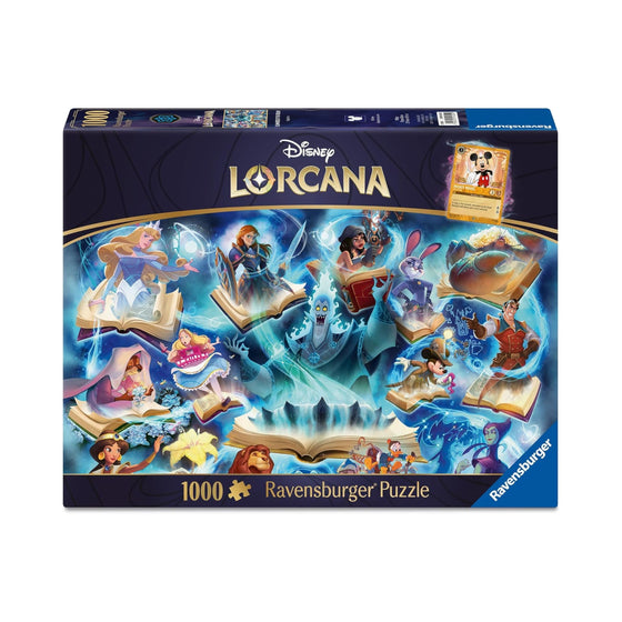 Disney Lorcana TCG Glimmers Realm Puzzle Sapphire, Ravensburger 1000 Piece Puzzle, Disney Lorcana Art Puzzle for Adults, Disney Puzzle 1000 Pieces Collectible Jigsaw