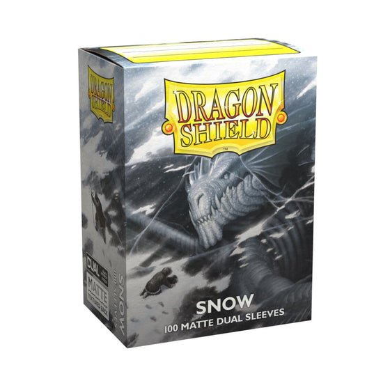 Dragon Shield Matte Dual Sleeves Snow 100ct Trading Card Game Protective Card Sleeves