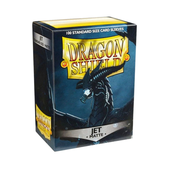 Dragon Shield Card Sleeves Jet Matte 100ct – Standard Size Matte TCG Sleeves for MTG, Pokémon, and Trading Cards, Durable Protection, Smooth Shuffle Feel, Premium Dragon Shield Sleeves