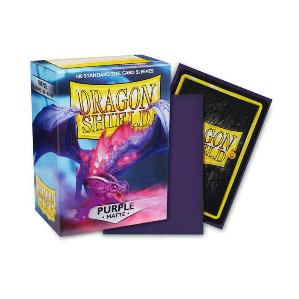 Dragon Shield Standard Matte Card Sleeves Purple 100 Count, Textured Deck Protector Sleeves for MTG, Pokémon, Lorcana, Flesh and Blood, Durable Trading Card Game Sleeves