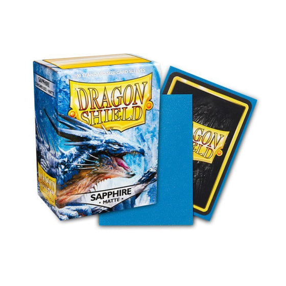 Dragon Shield Standard Matte Card Sleeves Sapphire 100 Count, Textured Trading Card Protector Sleeves for MTG, Pokémon, Lorcana, Flesh and Blood, Durable Standard Size Deck Sleeves