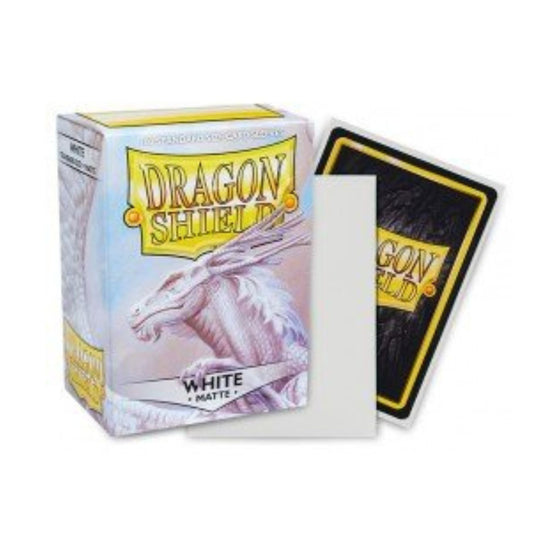 Dragon Shield Standard Matte Card Sleeves White 100 Count, Textured Trading Card Protector Sleeves for MTG, Pokemon, Lorcana, Flesh and Blood, Premium TCG Deck Sleeves, Standard Size Card Protection