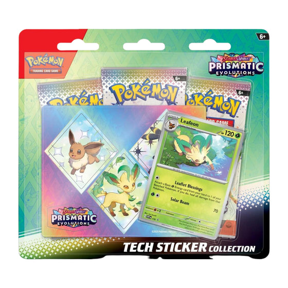 Pokemon TCG Scarlet & Violet Prismatic Evolutions Tech Sticker Collection - Leafeon