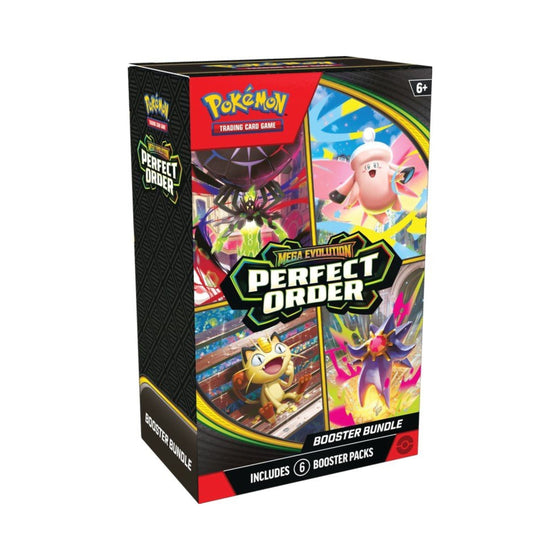 Pokemon TCG Mega Evolutions ME3 Booster Bundle - 6 Pokémon TCG Perfect Order Packs, Collectible Trading Cards, Anime Cards, Pokemon Deck, TCG Card Game for Collectors & Players