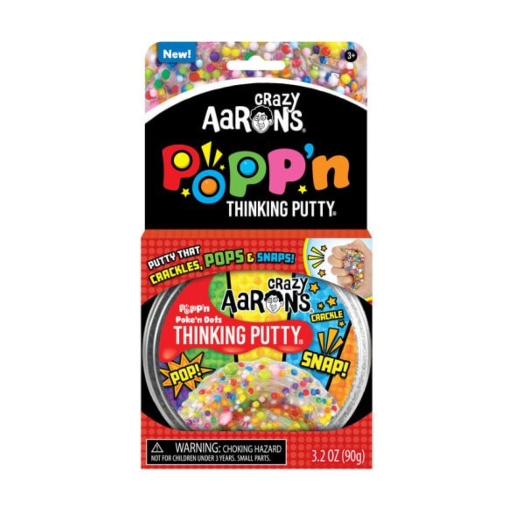 Crazy Aaron's Thinking Putty Popp'n Textured Sensory Putty Tin