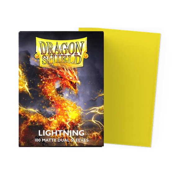 Dragon Shield Dual Matte Sleeves Lightning 100ct Standard Size Trading Card Game Sleeves