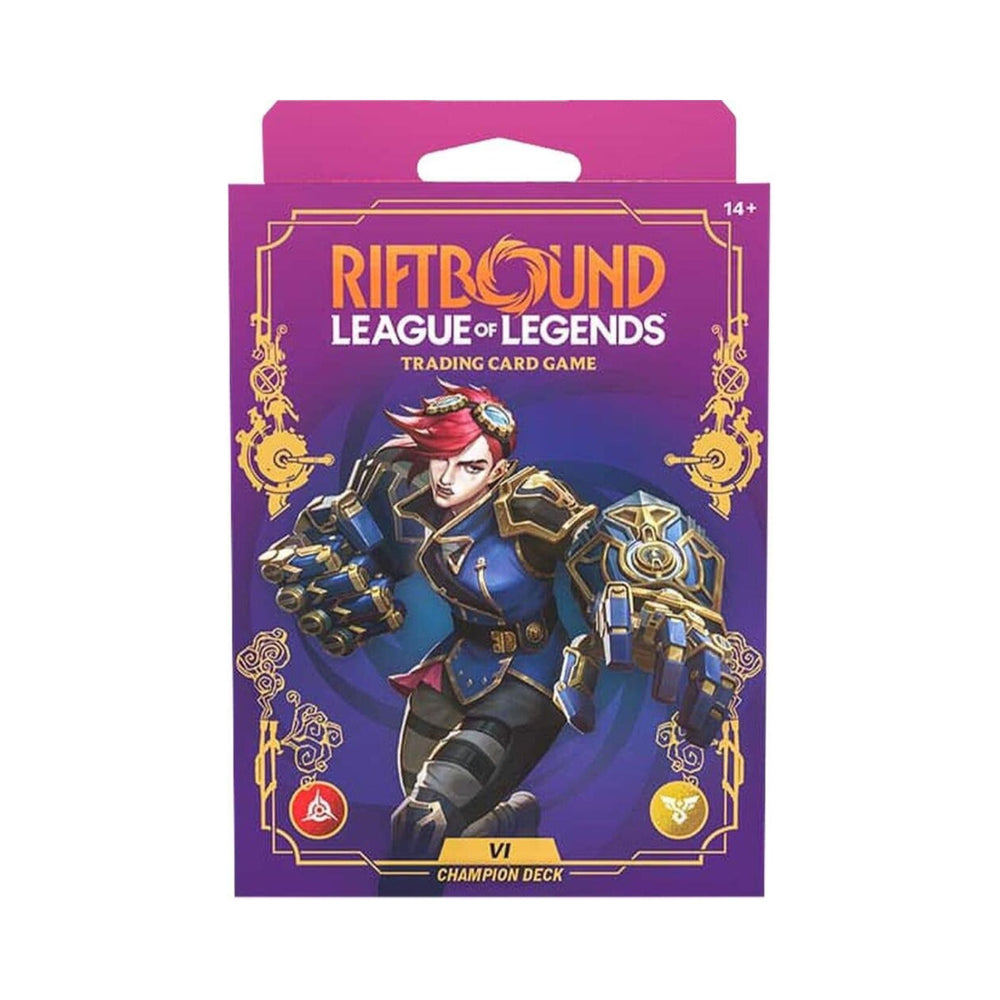Riftbound: League of Legends TCG Unleashed Champion Deck – Vi, Ready-to-Play 56-Card Preconstructed Deck with Booster Pack, Playmat, Deck Box & Rulebook, Strategy Card Game