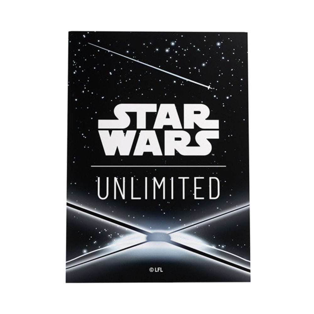 Star Wars Unlimited Art Sleeves Card Back Black, 60 Standard Size Card Sleeves with Clear Leader Sleeve, Durable TCG Card Protectors for Star Wars Unlimited and Standard Card Games
