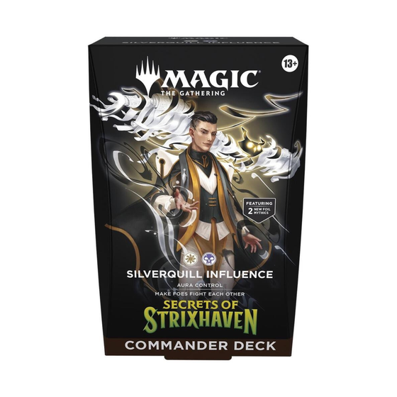 MTG Silverquill Influence Commander Deck – Secrets of Strixhaven SOS 100-Card Ready-to-Play Magic: The Gathering Deck with Foil Legendary Creatures & New Cards