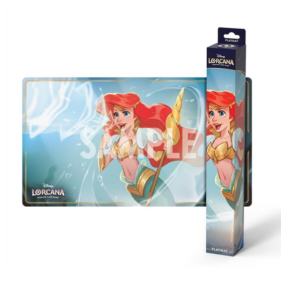 Disney Lorcana Ariel – Sonic Warrior Playmat | Ravensburger Trading Card Game Accessory | Premium Fabric Top & Anti-Slip Rubber Bottom | Desk & Mouse Mat