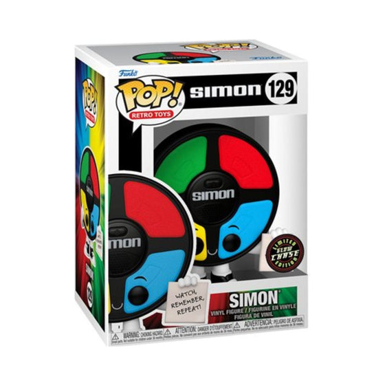 Simon Funko Pop! Retro Toys - Approximately 4" Glow Chase Limited Edition Collectible Vinyl Figure #129 withDisplay Box Protector Case