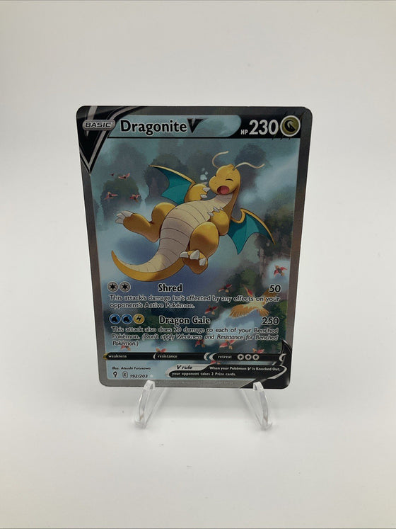 Pokemon TCG Dragonite V (Alternate Full Art) 192/203 SWSH07: Evolving Skies Holo NM