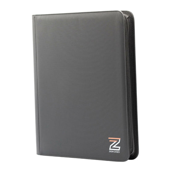 Zion Cases TopLoader 4 Pocket Binder Gray Trading Card Storage Album
