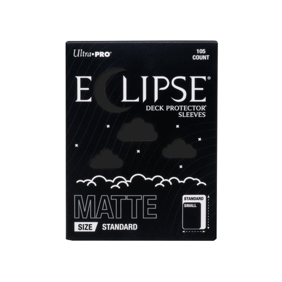 Ultra Pro Eclipse Matte Standard Deck Protector Sleeves - Jet Black, 105ct - Opaque, Split-Resistant, Premium Shuffle Feel for TCG, Card Games & Collectors (PRE-ORDER AUGUST)