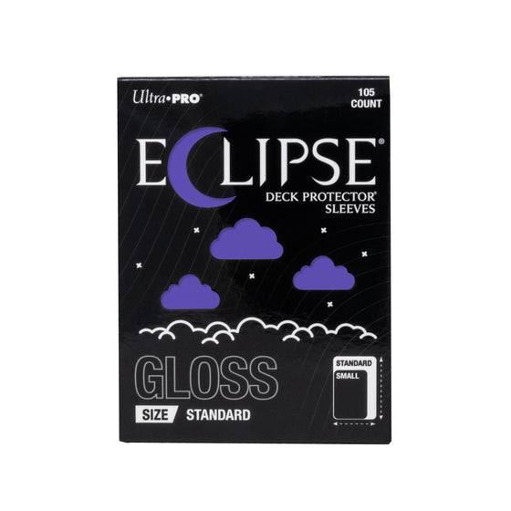 Ultra PRO Eclipse Gloss Deck Protector Sleeves Royal Purple 105 Count Standard Size Trading Card Sleeves – Durable, Opaque Back, Smooth Shuffle for Card Games, TCG, Collectibles
