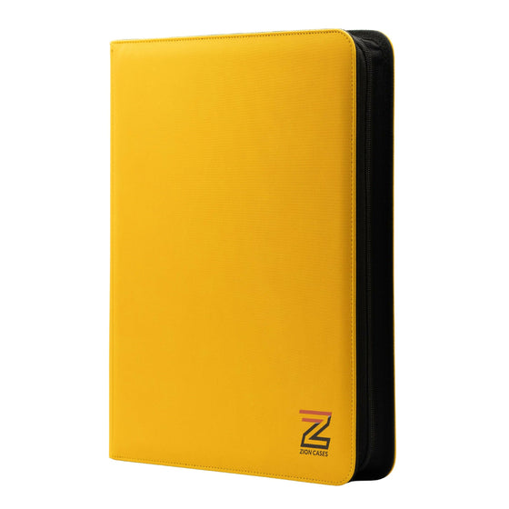 Zion Cases TopLoader 9 Pocket Binder Yellow Trading Card Storage Album
